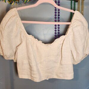 *NWT* A loves A - Linen Crop Top